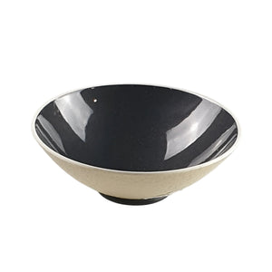 Ostrich Egg Decorative Bowl with Metallic Resin - Black colour
