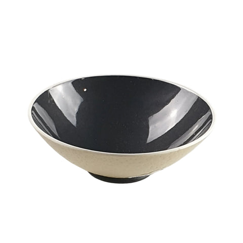 Ostrich Egg Decorative Bowl with Metallic Resin - Black colour