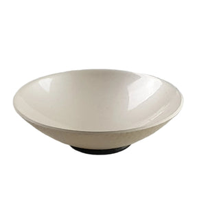 Ostrich Egg Decorative Bowl with Metallic Resin - White colour