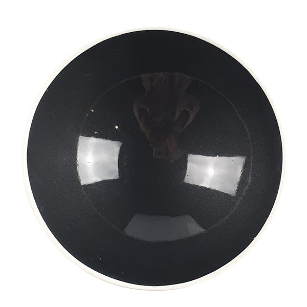 Ostrich Egg Decorative Bowl with Metallic Resin - Black colour