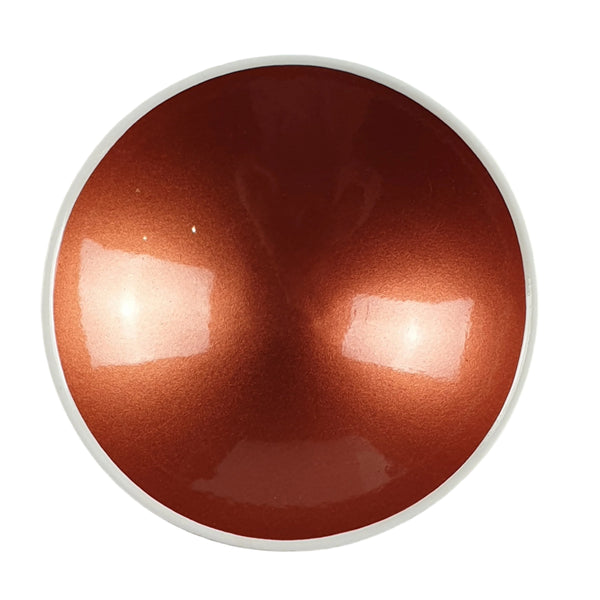 Ostrich Egg Decorative Bowl with Metallic Resin - Copper colour