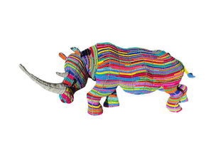 Vibrant Large Beaded Rhino