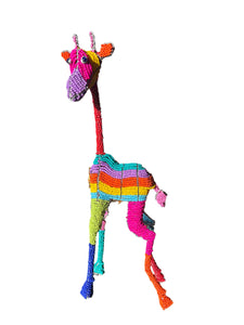 Vibrant Beaded Giraffe