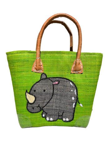 Handwoven Raffia Kids Handbag – Fair Trade and Handmade in Madagascar Rhino