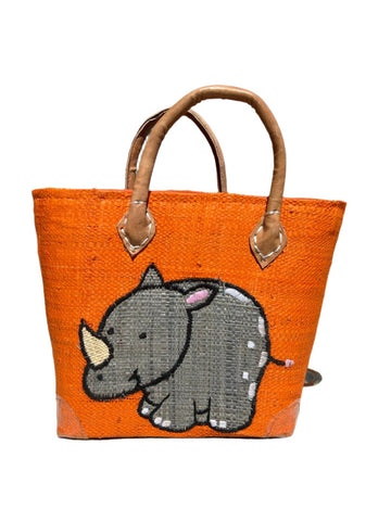 Handwoven Raffia Kids Handbag – Fair Trade and Handmade in Madagascar Rhino