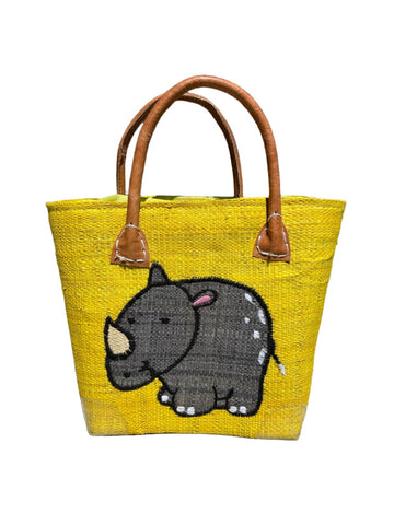 Handwoven Raffia Kids Handbag – Fair Trade and Handmade in Madagascar Rhino