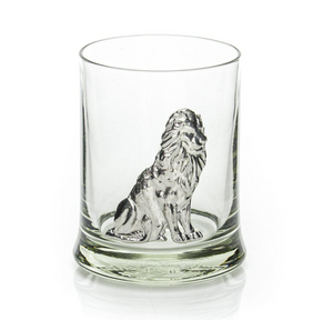Heavy-Base Whiskey Tumbler - Lion (Pewter Detail)