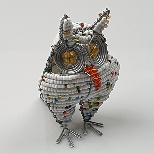 Beaded Owl (White)