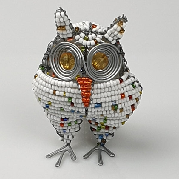 Beaded Owl (White)