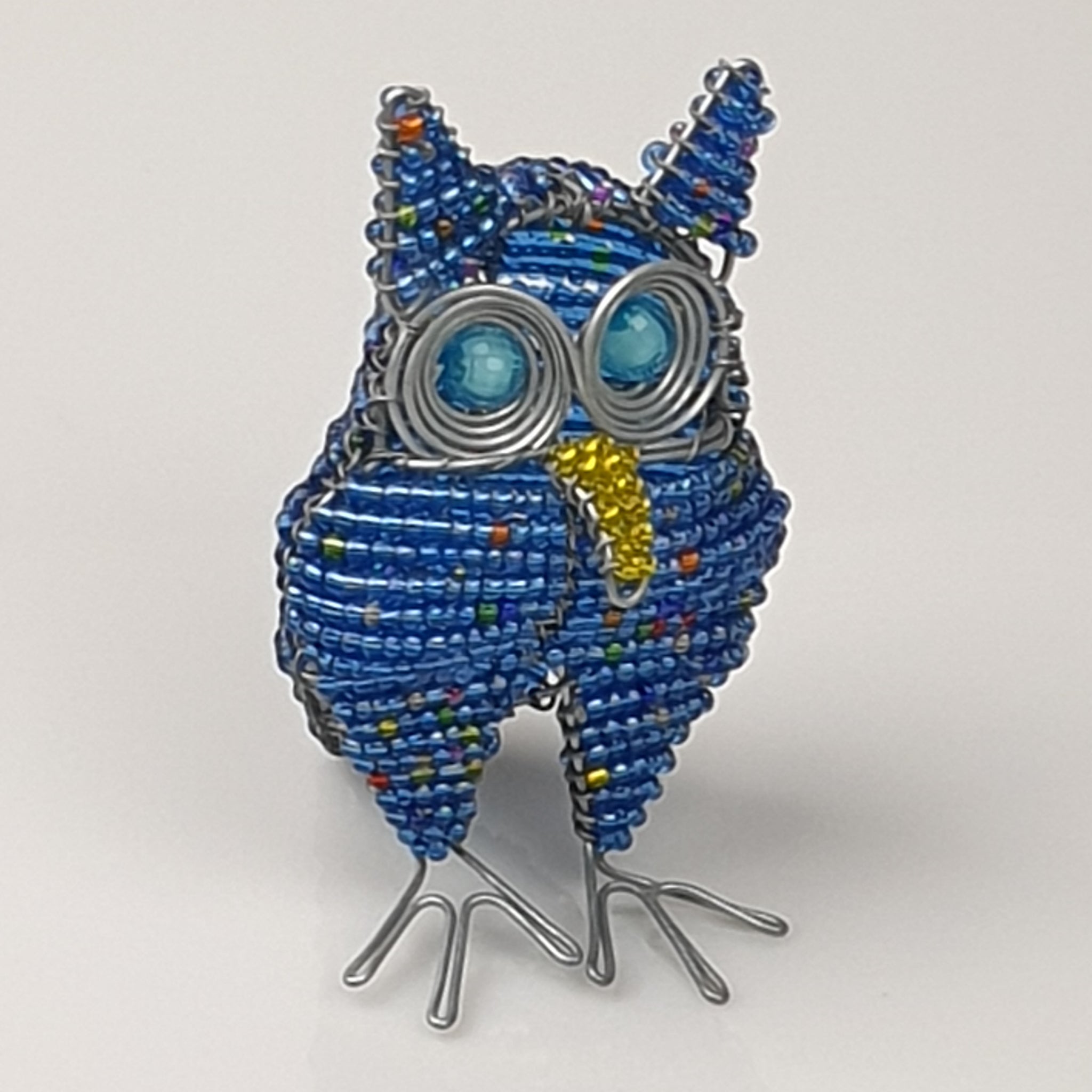 Beaded Owl (Blue)