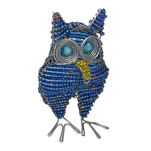 Beaded Owl (Blue)