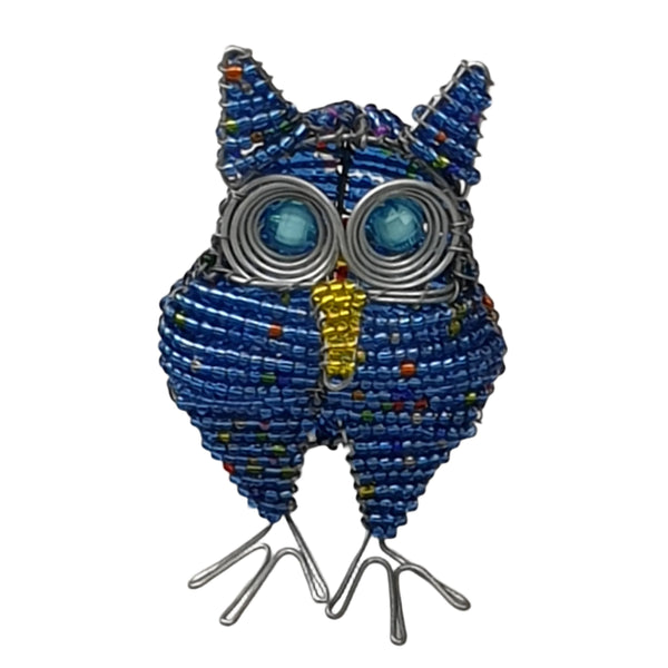 Beaded Owl (Blue)